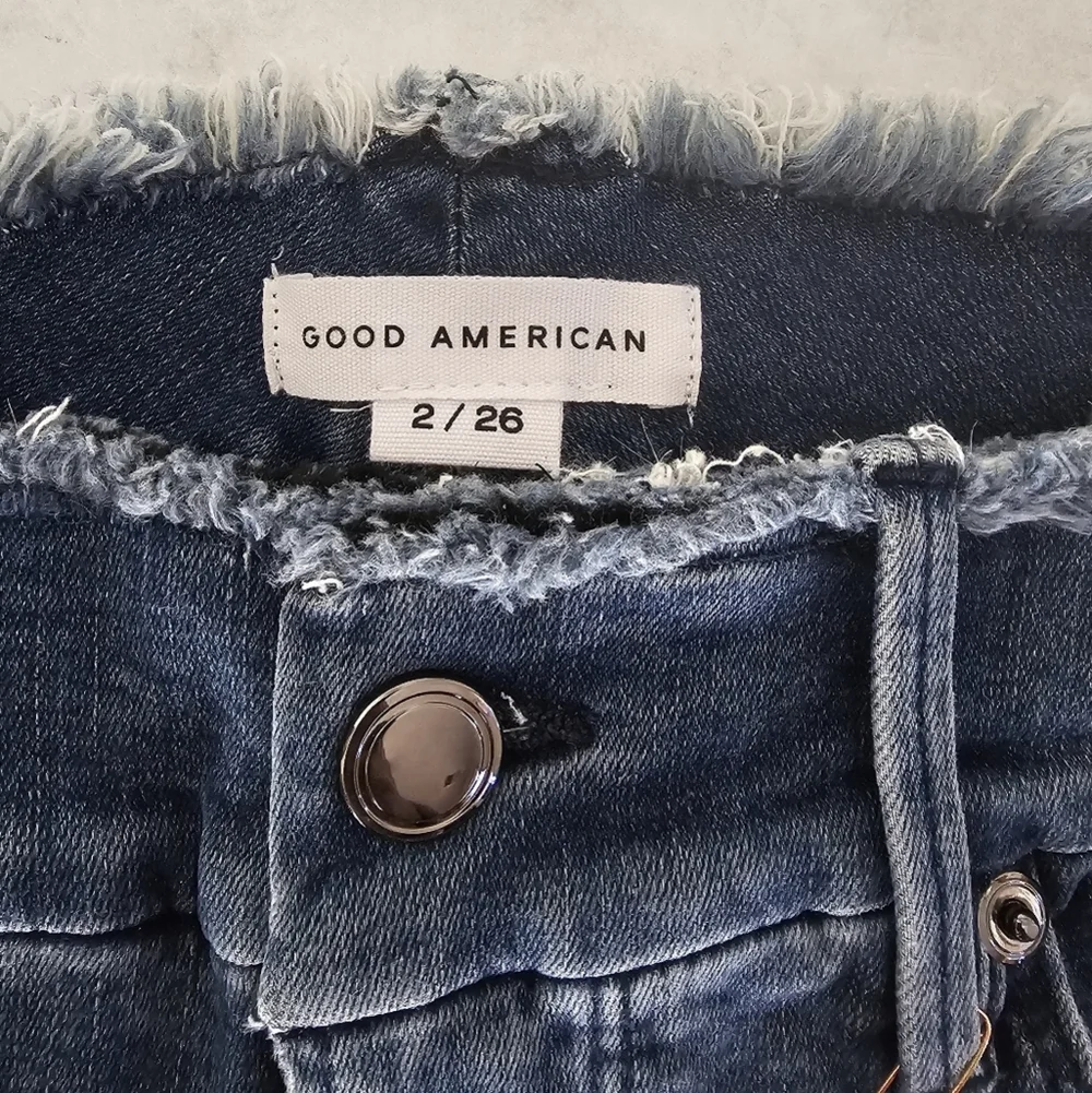 Good American High Rise Good Legs Skinny Extra Stretch‎ Dark Blue Jeans 26 NWT